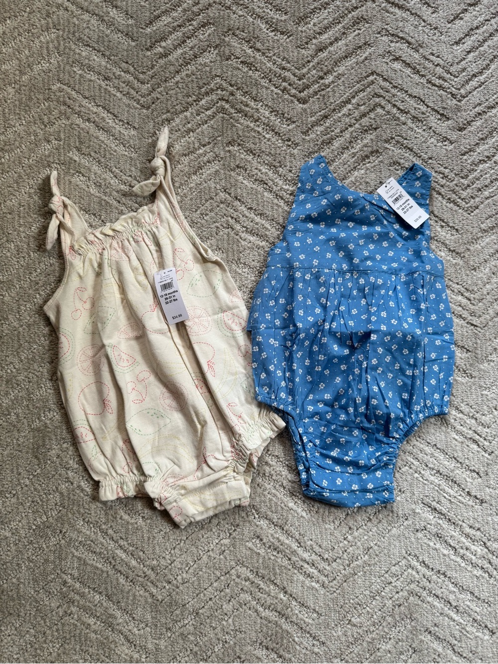 New Baby GAP rompers - 12-18 month